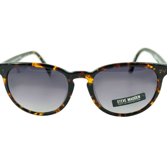 Steve Madden Accelaratedd Unisex Round Plastic Sunglass 48-22 Tortoise